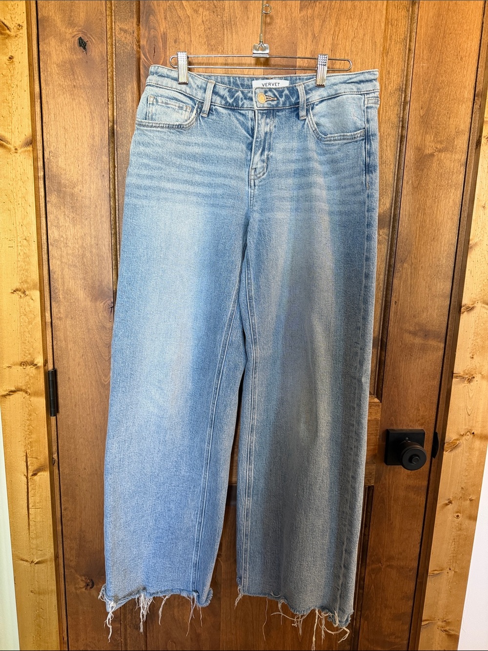 VERVET BY FLYING MONKEY Light Blue Wide Leg Jeans